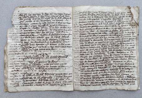 REZÉ 1759 « Antiquité de Rezé » : Livret manuscrit