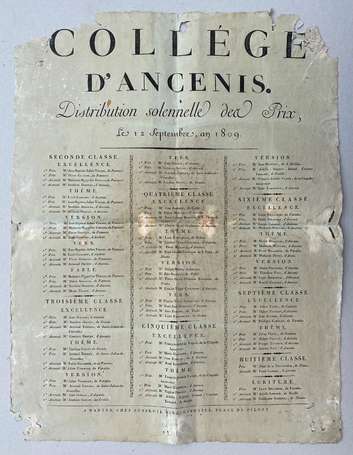 COLLÈGE D'ANCENIS « Distribution Solennelle des 