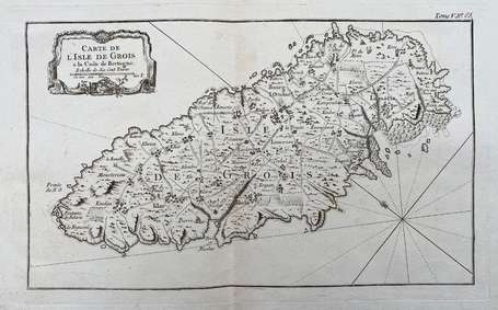 BRETAGNE / Île de Groix : « Carte de l'Isle de 