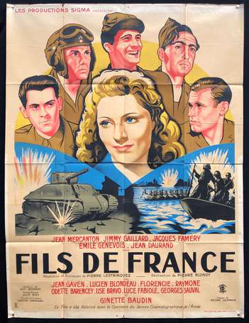 CINÉMA : FILS DE FRANCE de Pierre Blondy - 1945. 
