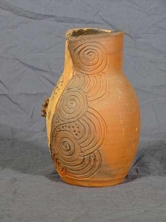 BAUDOUIN Jean-Paul (né en 1946) - Vase en terre 