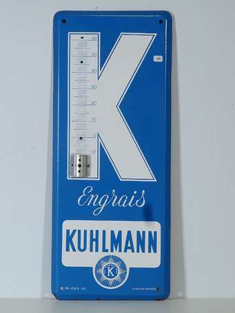 ENGRAIS KUHLMANN : Thermomètre émaillé. 