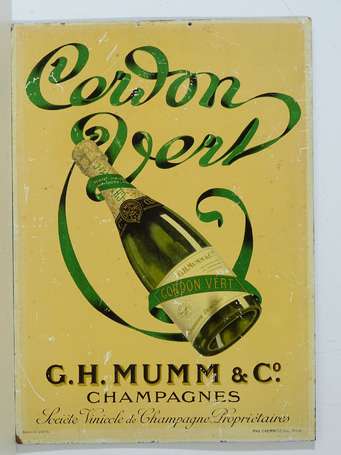 CHAMPAGNE G.H MUMM et Cie « Cordon Vert » : Tôle 