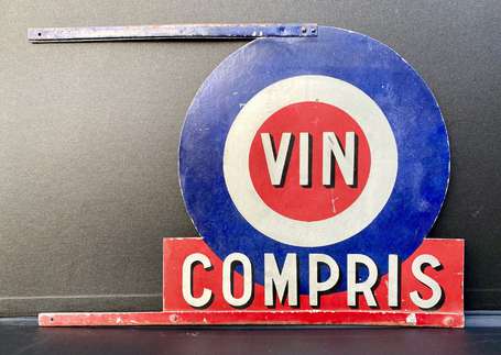 VIN COMPRIS : Enseigne de Restaurant des années 30