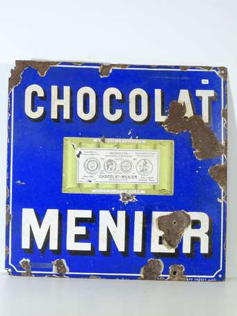 MENIER : Plaque émaillée illustrée de la Tablette 