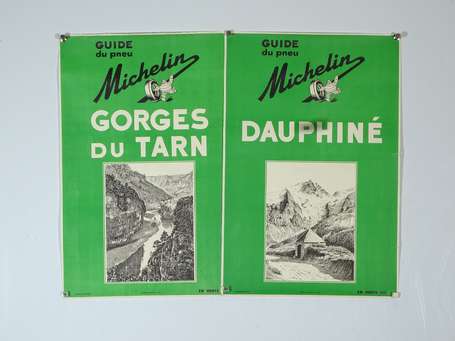 MICHELIN Guide du Pneu : 2 Affiches illustrées : 