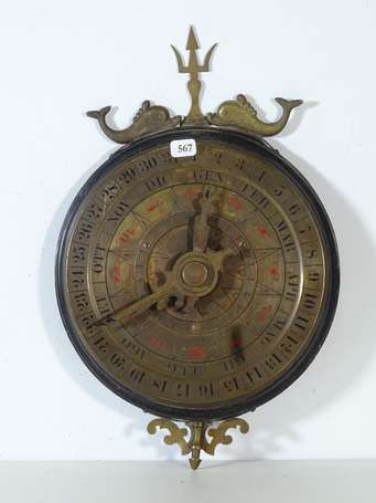 SHELL : Rare Calendrier Perpétuel Zodiacal, orné 
