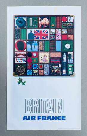 AIR FRANCE « Britain » : Affiche signée Raymond 