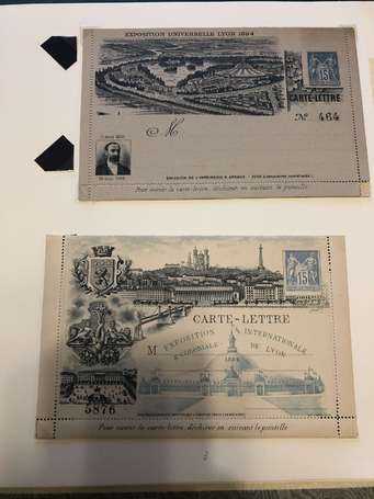 Entiers postaux - collection ancienne dans 6 