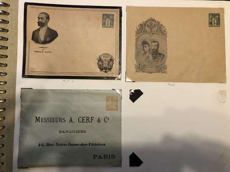 Entiers postaux - collection ancienne dans 6 