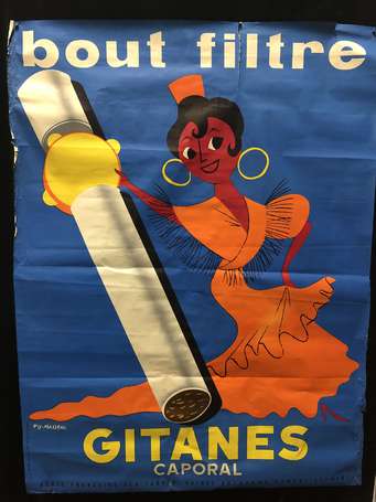 Tabac cigarette - GITANES CAPORAL - affiche par 