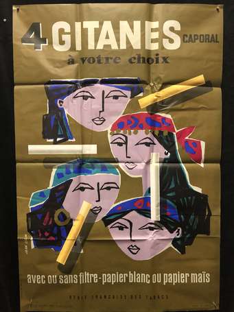 Tabac cigarette - GITANES CAPORAL - affiche par 