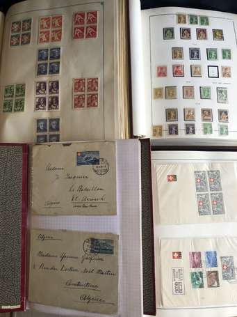 Suisse - 4 Albums de timbres , dont blocs de 4 - 