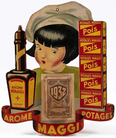 MAGGI Potages & Arome : Rare porte-éphéméride 