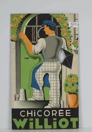 CHICOREE WILLIOT : Présentoir lithographié signé R