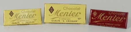 CHOCOLAT  MENIER : 3 Tablettes factices de vitrine