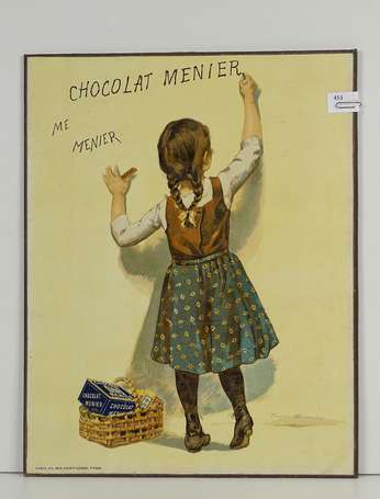 CHOCOLAT  MENIER : Panonceau lithographié  