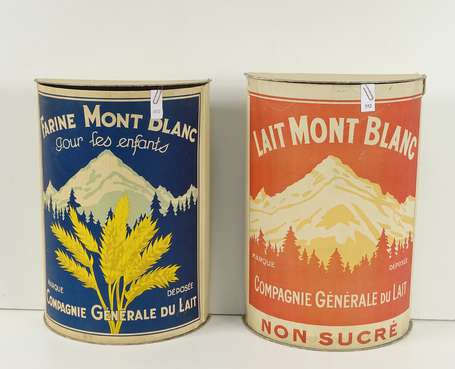 LAIT MONT-BLANC : Paire de factices de vitrine 