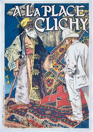 À LA PLACE CLICHY : Affiche lithographiée signée 