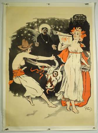 LA VACHE ENRAGÉE : Affiche lithographiée avant la 