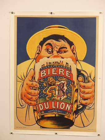 BIÈRE DU LION à Ivry : Affiche lithographiée 