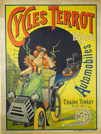 CYCLES TERROT « Automobiles » / à Dijon : Affiche 