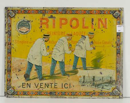 RIPOLIN : Tôle lithographiée et embossée, 