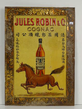 COGNAC JULES ROBIN & Co : Tôle lithographiée et 