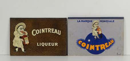 COINTREAU : 2 Sous-Mains lithographiés des années 