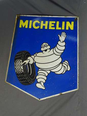 MICHELIN : Plaque émaillée pentagonale 