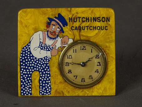 HUTCHINSON Caoutchouc : Pendulette en bakélite de 