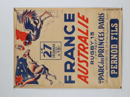 RUGBY « France - Australie le 27 Décembre 1952 au 