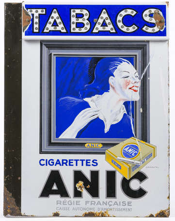 CIGARETTES ANIC / CELTIQUES : Plaque émaillée 