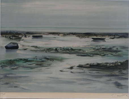 LAPORTE Georges (1926-2000) - Barques au mouillage