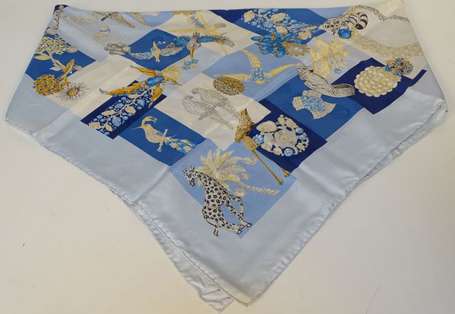 CARTIER - Carré en twill de soie à motifs de 