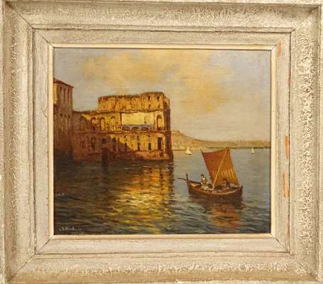 BELLANTONIO Ermando XXe - Napoli. Huile sur 