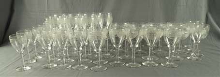 Partie de service de verres en verre cristallin 