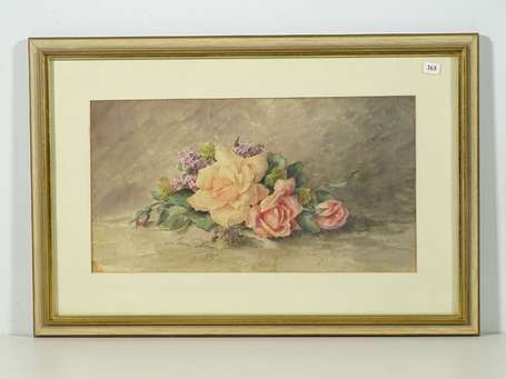DENIS Léonie (XIX-XXème), Composition de roses, 