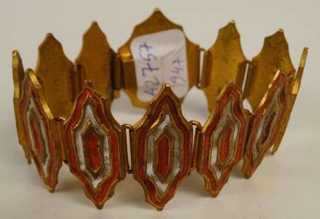 LINE VAUTRIN (1913-1997) - Bracelet en bronze doré