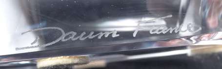 DAUM France - Voilier, grand sujet en cristal (Ht 