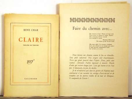 ‎CHAR René ‎Faire du Chemin avec… P., Imprimerie 