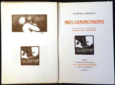 EEKHOUD Georges [Frans de GEETERE] Mes Communions.
