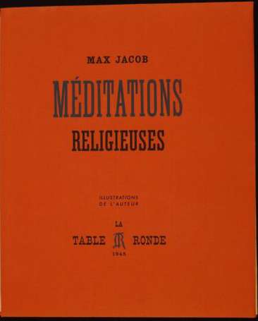 JACOB Max Méditations religieuses. Illustrations 