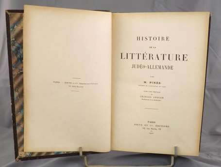 PINÈS Meir Histoire de la Littérature 