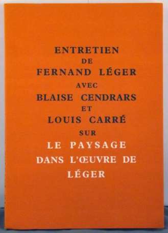 LÉGER[] - CENDRARS Blaise Entretien de Fernand 