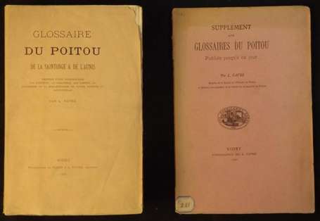 FAVRE (L.) Glossaire du Poitou, de la Saintonge et