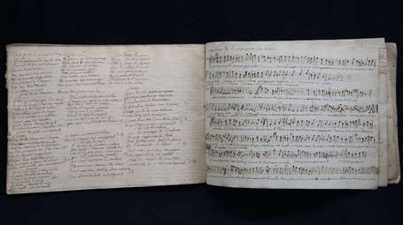 MUSIQUE - 1794 
Cahier de musique manuscrit au 
