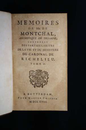 MONTCHAL (Charles de) - Mémoires de… contenant les