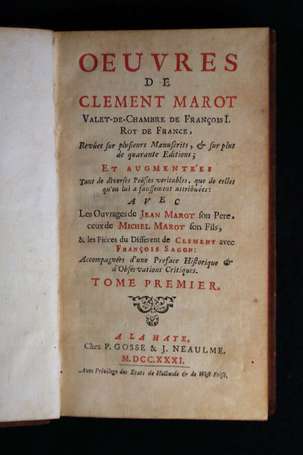 MAROT (Clément) - Œuvres de Clément Marot 