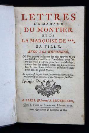 [LE PRINCE DE BEAUMONT (Jeanne-Marie)] - Lettres 